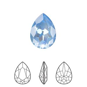 Fancy stone 6pk crystal ocean DeLite, Crystal Passions® 18x13mm pear 4320