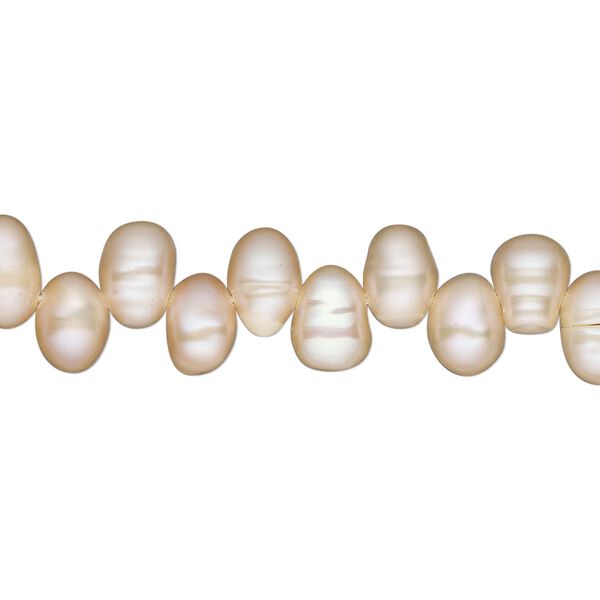 Pearl, cultured freshwater, mauve, 6x4mm-8x5mm top-drilled rice, C grade, Mohs hardness 2-1/2 to 4. Sold per 15-inch strand. image number 0