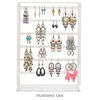 Display, earring and chain, acrylic, clear, 14-1/2 x 10-3/4 x 4-1/2 inches. Sold per pkg of 3. image number 2