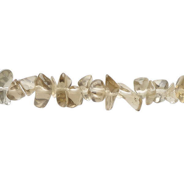 Bead, glass, translucent smoky brown, small to large chip with 0.6-0.8mm hole. Sold per 35-inch strand, approximately 315 beads. image number 0