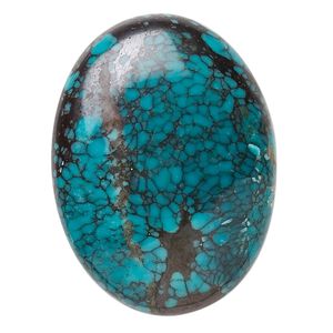 Turquoise 1pkg1, calibrated oval cab 40x30mm