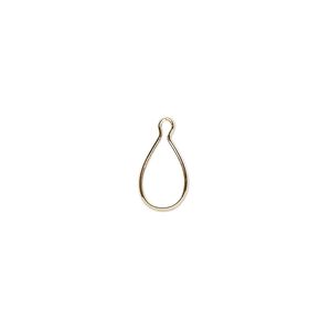 Drop, Wrap-Tite®, 14Kt gold-filled, 9x6mm pear bezel setting. Sold per pkg of 2.