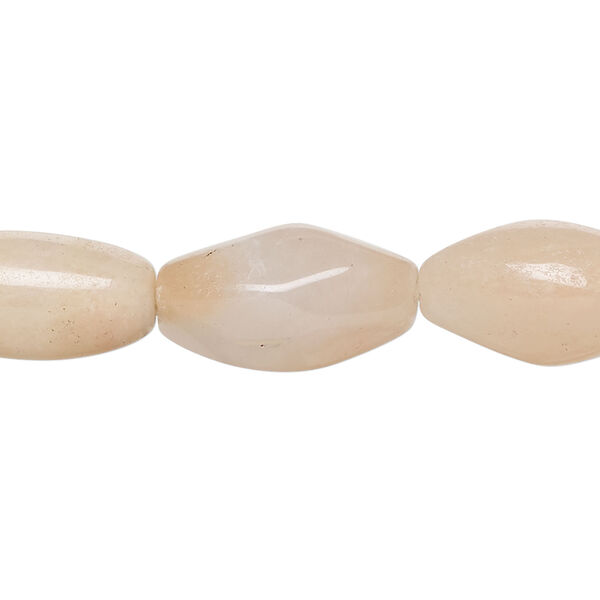 Chalcedony 1pkg1, faceted double cone bead, 15 inch 18x10mm-22x11mm pink image number 0