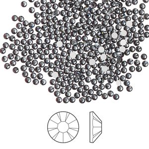 Flat back 144pk light graphite foil back, Preciosa MAXIMA Czech crystal rhinestone 1.7-1.9mm chaton rose round SS5