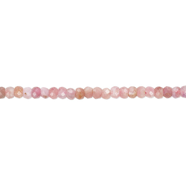 Pink tourmaline 1pkg1, faceted rondelle bead natural B grade, 15.5-16 inch 3x2mm-3.5x2.5mm image number 0