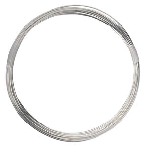Wire, sterling silver-filled, half-hard, round, 22 gauge. Sold per 100-foot spool.