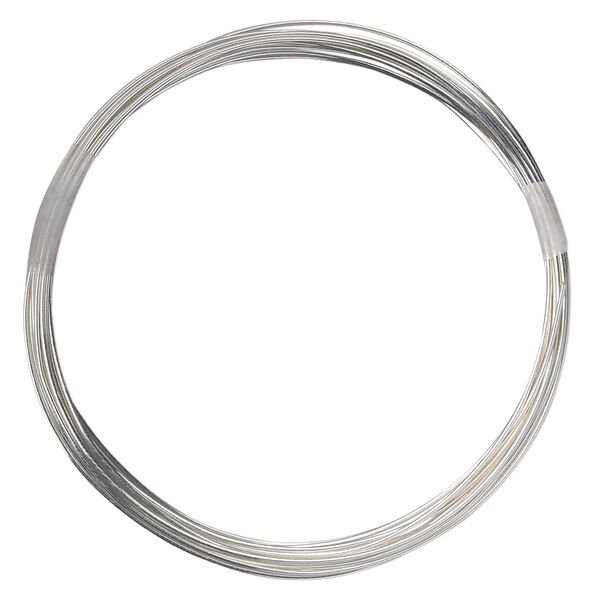 Wire, sterling silver-filled, half-hard, round, 22 gauge. Sold per 100-foot spool. image number 0