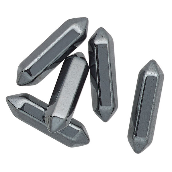 Hemalyke™ 1pkg5, undrilled double-terminated point drop 23x6mm-25x6mm image number 0