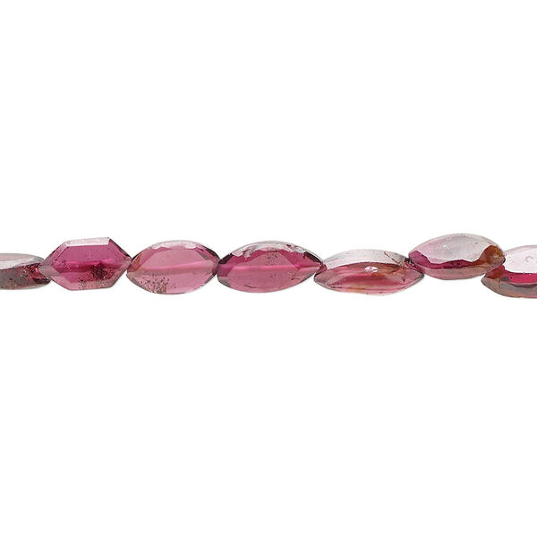 Rhodolite garnet 1pkg1, hand-cut faceted flat marquise bead C grade, 13 inch 7x5mm-10x6mm image number 0