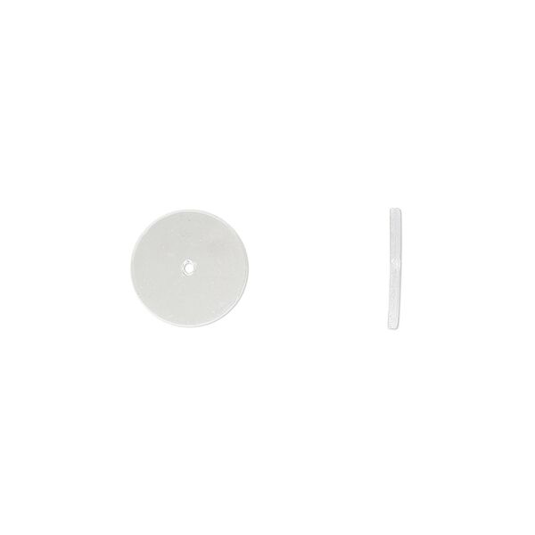 Comfort pad, acrylic, clear, 10mm. Sold per pkg of 100. image number 0