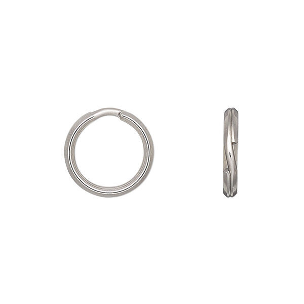 Split ring, stainless steel, 13mm round. Sold per pkg of 20. image number 0