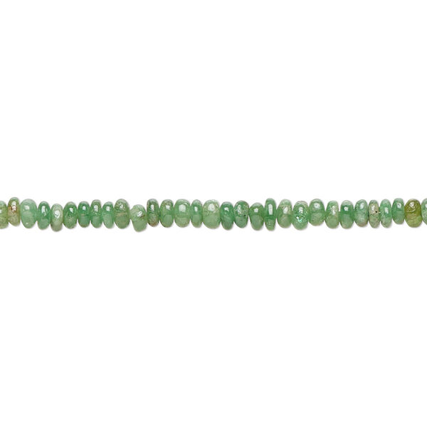 Tsavorite garnet 1pkg1, hand-cut rondelle bead natural C grade, 13 inch 3x1mm-3x2mm image number 0