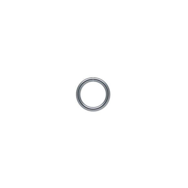 Jump ring, gunmetal-plated brass, 8mm round, 6mm inside diameter, 18 gauge. Sold per pkg of 1,000. image number 0