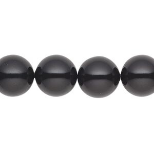 Pearl 10pk mystic black, Crystal Passions® 12mm gemcolors round 5810