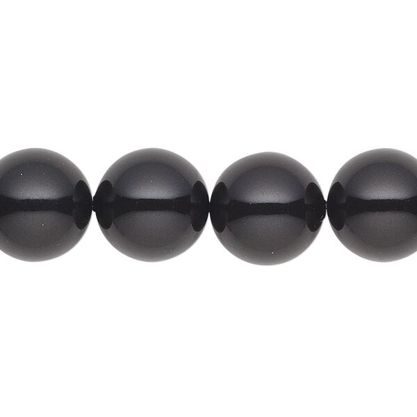 Pearl 10pk mystic black, Crystal Passions® 12mm gemcolors round 5810 image number 0