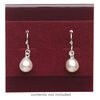 Earring card, plastic and velour, burgundy, 2x2 inch square. Sold per pkg of 100. image number 1
