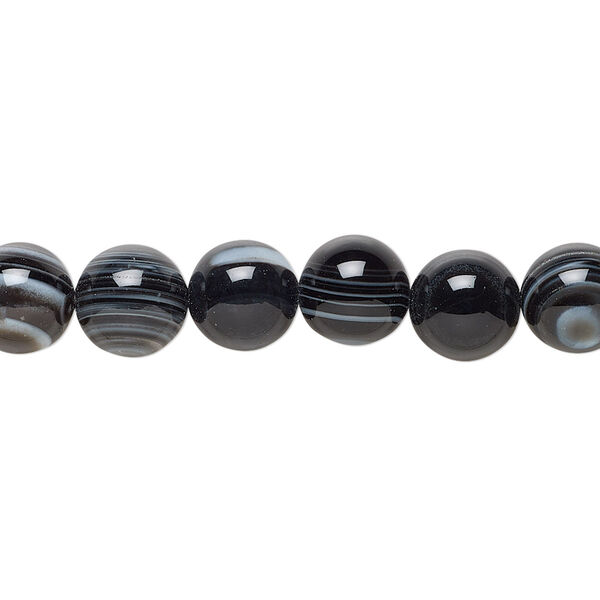 Bull's eye agate 1pkg1, hand-cut round bead natural B grade, 15.5-16 inch 8mm image number 0