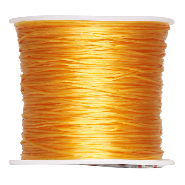 Cord, stretch, elastic floss, gold, 0.5mm diameter, 3-pound test. Sold per 150-foot spool. image number 0