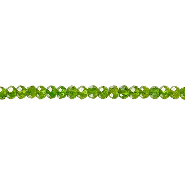 Chrome diopside 1pkg1, hand-cut faceted round bead natural 15.5-16 inch 3-3.5mm image number 0