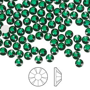 Flat back 1440pk emerald foil back, Preciosa MAXIMA Czech crystal rhinestone 3.8-4mm chaton rose round SS16