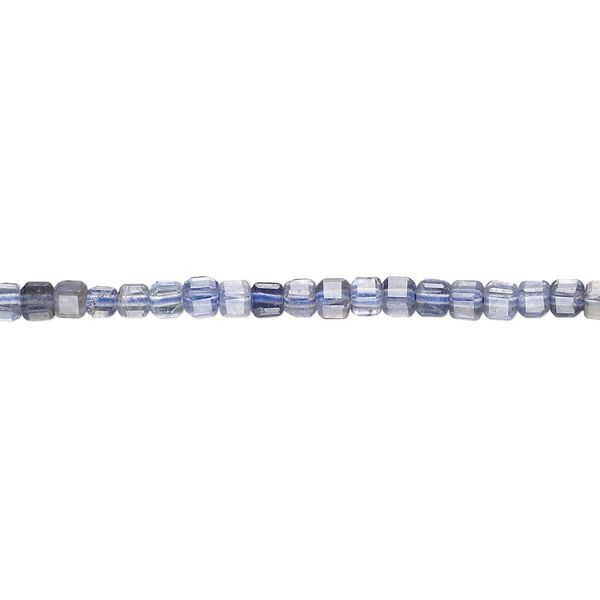 Iolite 1pkg1, faceted cube bead natural 15.5-16 inch 2-2.5mm image number 0
