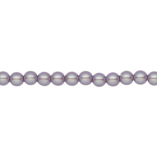 Pearl 50pk pearlescent violet, Preciosa Czech crystal 4mm round image number 0