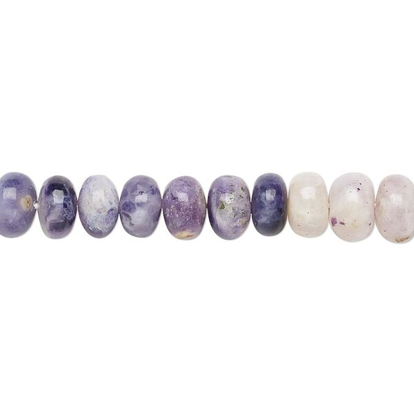 Purple opal 1pkg1, hand-cut rondelle bead natural 15.5-16 inch 6x4mm-7x5mm image number 0