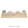 Display, earring card holder, lacquered wood, 1-1/2 x 15 x 5-1/2 inch inclined. Sold individually. image number 0