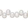 Freshwater pearl 1pkg1, top-drilled rice, 15.5-16 inch soft blue-grey 8x6mm-11x8mm cultured image number 0