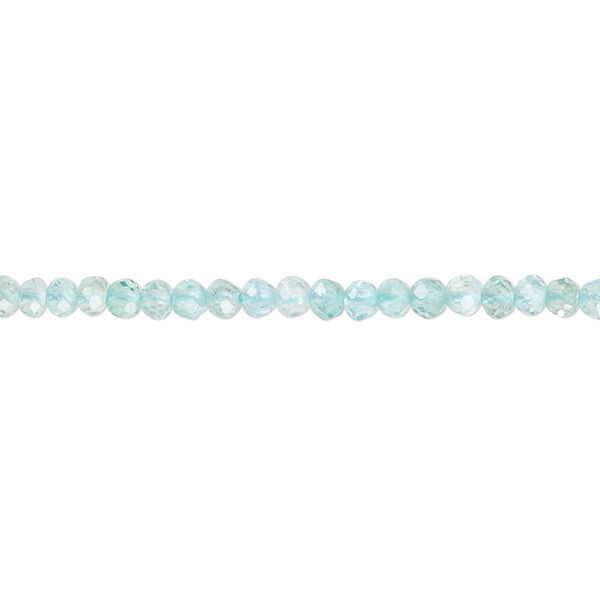 Bead, apatite (natural), 3x2mm faceted rondelle, A- grade, Mohs hardness 5. Sold per 15-1/2" to 16" strand. image number 0