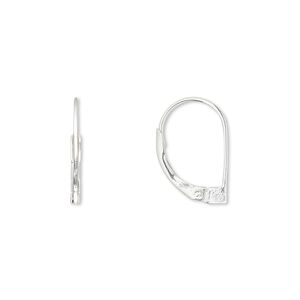 Ear wire leverback 1pkg2 sterling silver-filled, 16mm, 1 pair