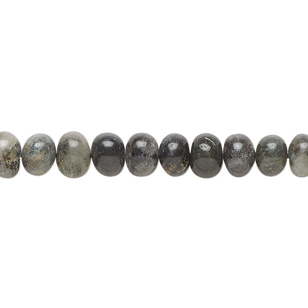 Black spotted quartz 1pkg1, hand-cut rondelle bead natural 14 inch 5x4mm-6x5mm image number 0