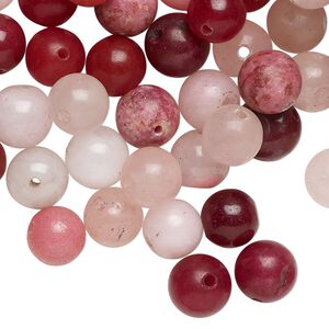 Malaysia "jade" 1pkg1, irregular round bead 2 oz mix 7-9mm