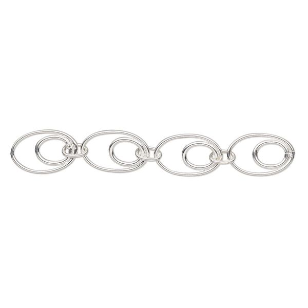 Extender chain, sterling silver, 13.5x9mm oval, 2-1/4 inches. Sold individually. image number 0