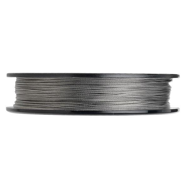 Beading wire, Tigertail™, nylon-coated stainless steel, clear, 7 strand, 0.022-inch diameter. Sold per 100-foot spool. image number 0