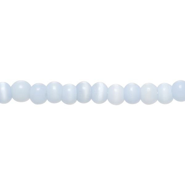 Bead, cat's eye glass (fiber optic glass), light blue and violet, 5x3mm-6x4mm rondelle. Sold per 14-inch strand, approximately 100 beads. image number 0