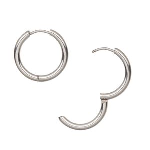 Earring hoop 1pkg2, 20mm hinged / endless loop, stainless steel 1 pair