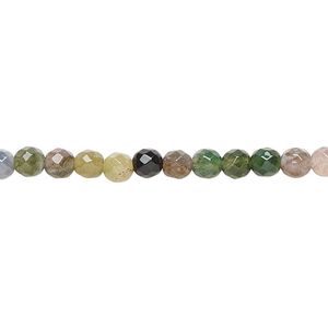 Fancy jasper 1pkg1, faceted round bead natural 15.5-16 inch 4mm