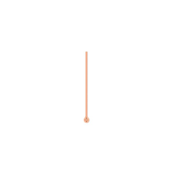 Headpin, copper-plated brass, 3/4 inch with 1.5mm ball, 24 gauge. Sold per pkg of 10. image number 0