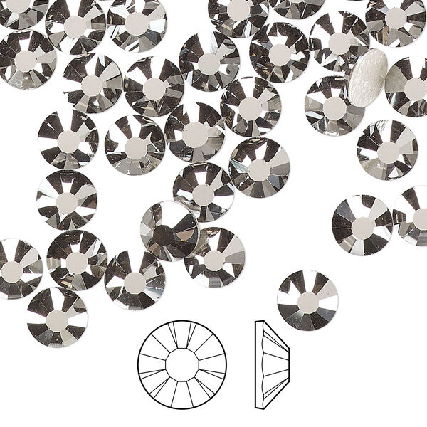 Flat back 24pk crystal Biarritz foil back, Preciosa MAXIMA Czech crystal hotfix rhinestone 6.3-6.5mm chaton rose round SS30 image number 0