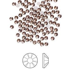 Flat back 1pkg144, dusty rose foil back Preciosa MAXIMA Czech crystal hotfix rhinestone, 2.3-2.5mm chaton rose round SS8