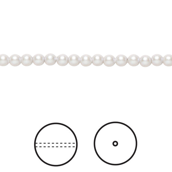 Pearl 100pk iridescent dove grey, Crystal Passions® 3mm round 5810 image number 0