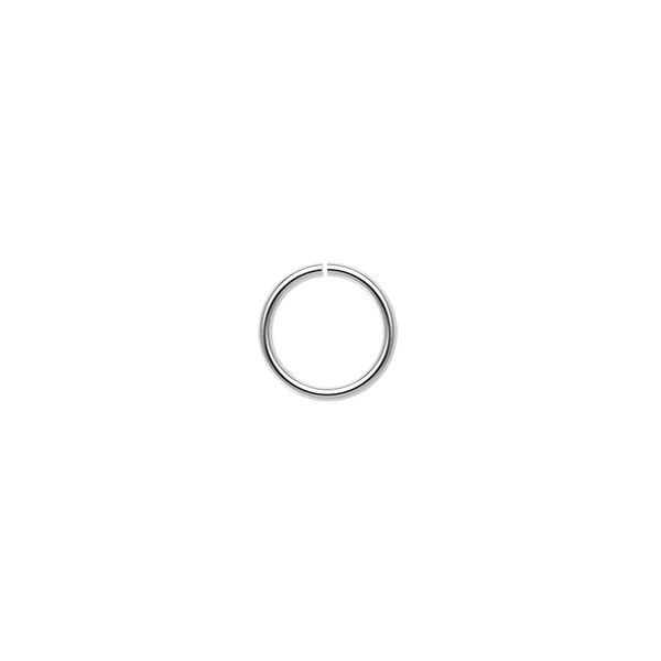 Jump ring, silver-plated brass, 9mm round, 7.5mm inside diameter, 20 gauge. Sold per pkg of 100. image number 0