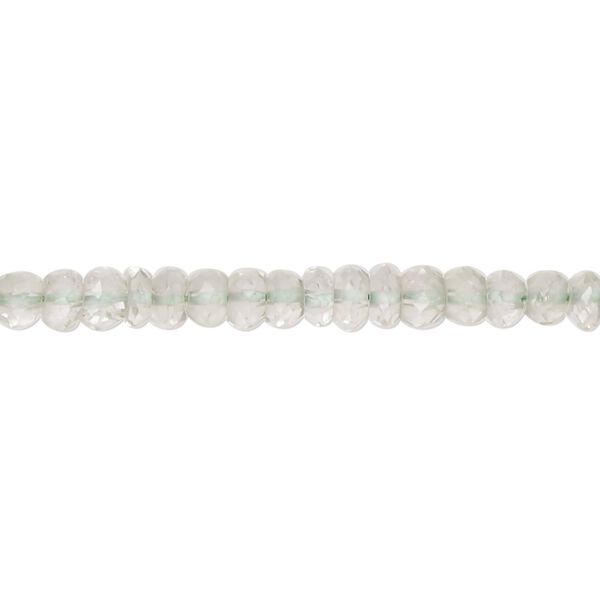 Green quartz 1pkg1, hand-cut faceted rondelle bead 13 inch 4x2mm-6x5mm image number 0
