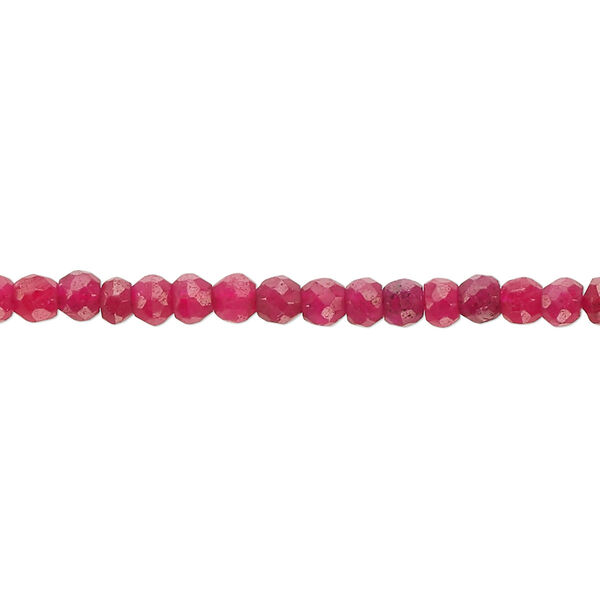 Quartz 1pkg1, hand-cut faceted rondelle bead B- grade, 12 inch 4x2mm-5x4mm image number 0