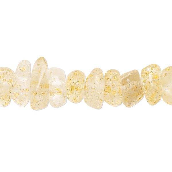 Quartz crystal 1pkg1, tumbled chip bead 8 inch medium to extra-large image number 0