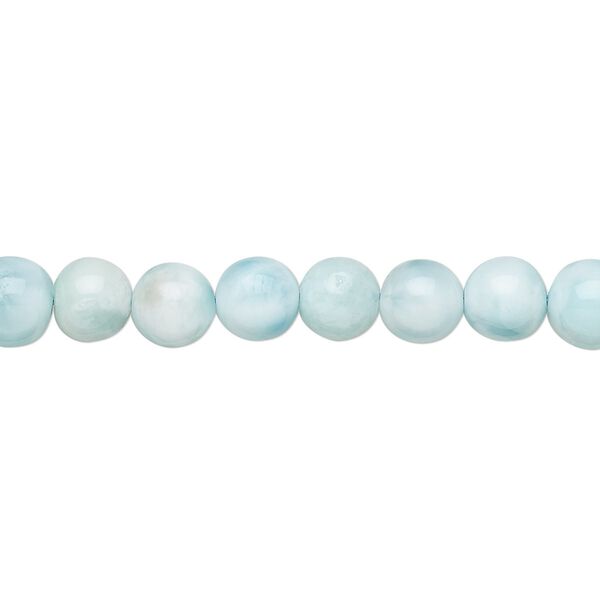 Larimar 1pkg1, round bead 8 inch 6mm image number 0