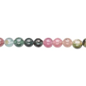 Multi-tourmaline 1pkg1, hand-cut round bead natural 15.5-16 inch 5-6mm