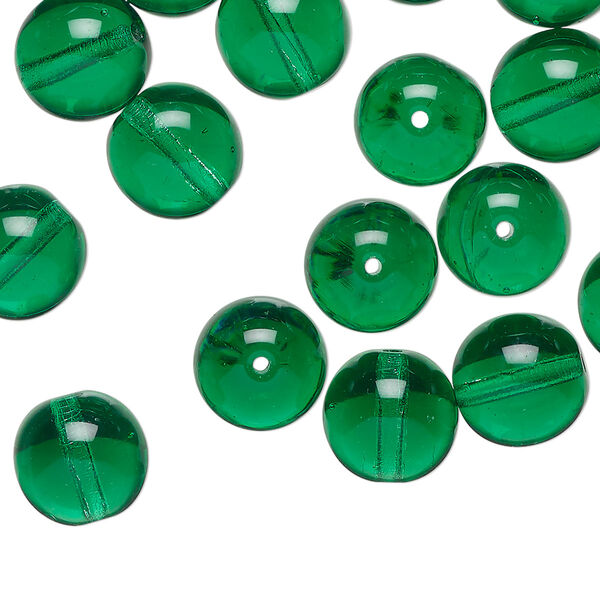 Czech glass 1pkg40, round druk bead teal 10mm image number 0