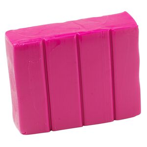 Polymer clay, Sculpey® PREMO, fuchsia. Sold per 2-ounce bar.